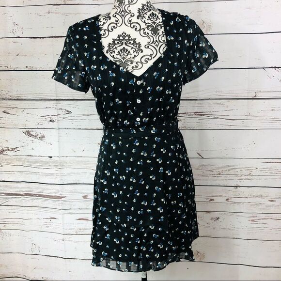 Revolve The East Order Ami Floral Mini Dress Sea Flower S - Picture 3 of 11